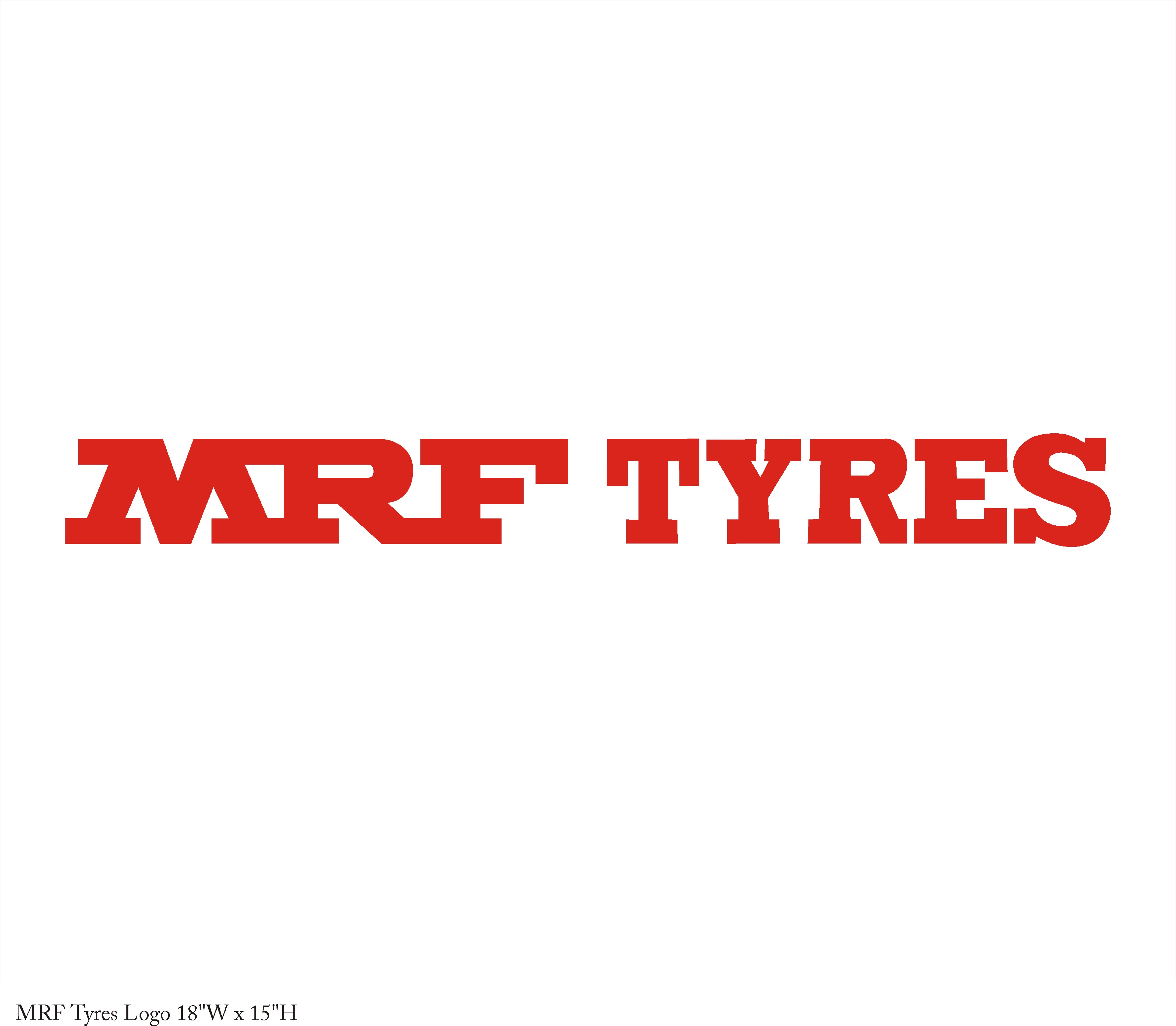MRF tyres logo 2 -18 x 15 in