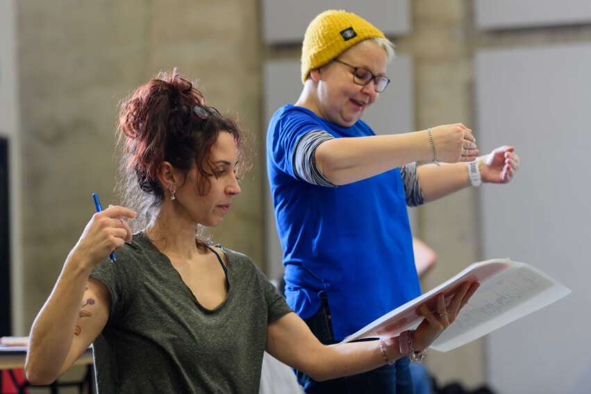The Kerbs company in rehearsals