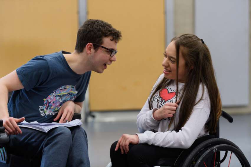 The Kerbs company in rehearsals