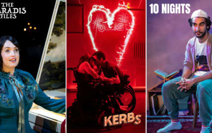 Three columns with an image of The Paradis Files, Kerbs and 10 Nights